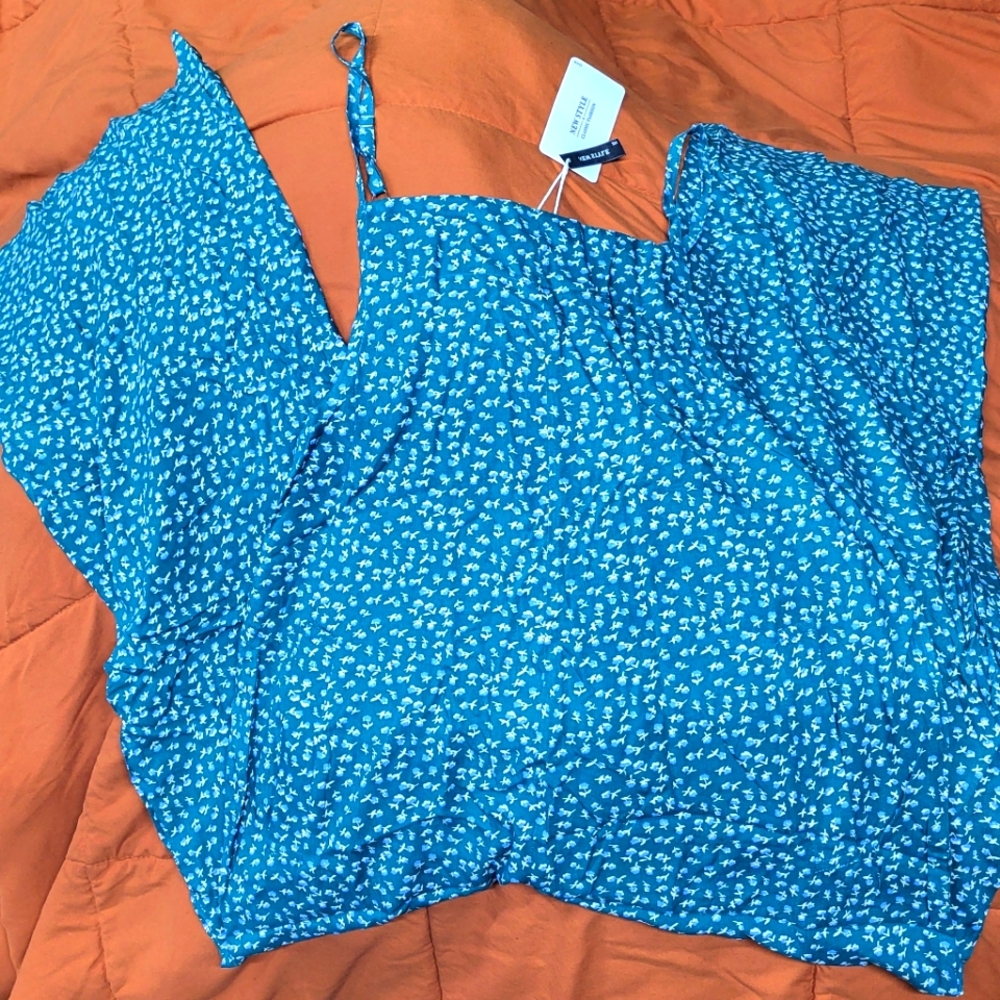 Blue Floral Women’s Romper